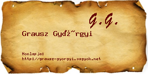 Grausz Györgyi névjegykártya